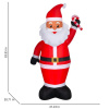 7 Foot African American Santa Christmas Inflatable